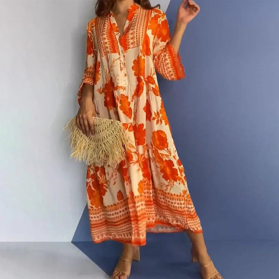Isabella Bright Orange Midi