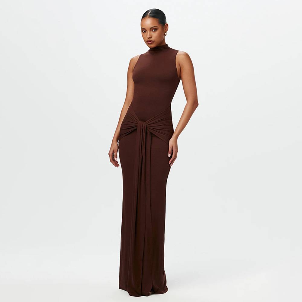 Calista---Schickes-Geknotetes-Maxidress-Aus-Fließendem-Chiffon