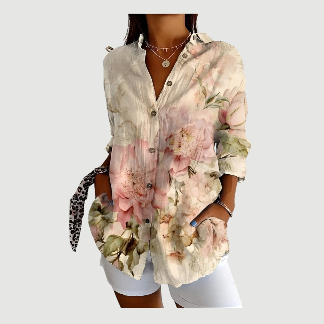 Selena™ | Blouse with Colorful Design