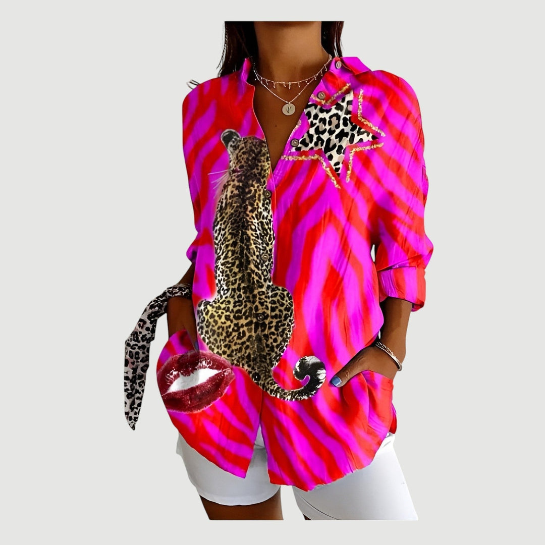 Ashley™ | Blouse with Colorful Design