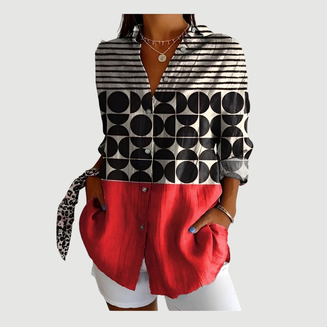 Veronica™ | Blouse with Colorful Design