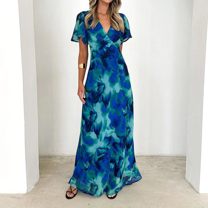 Nora V-Neck Short Maxi