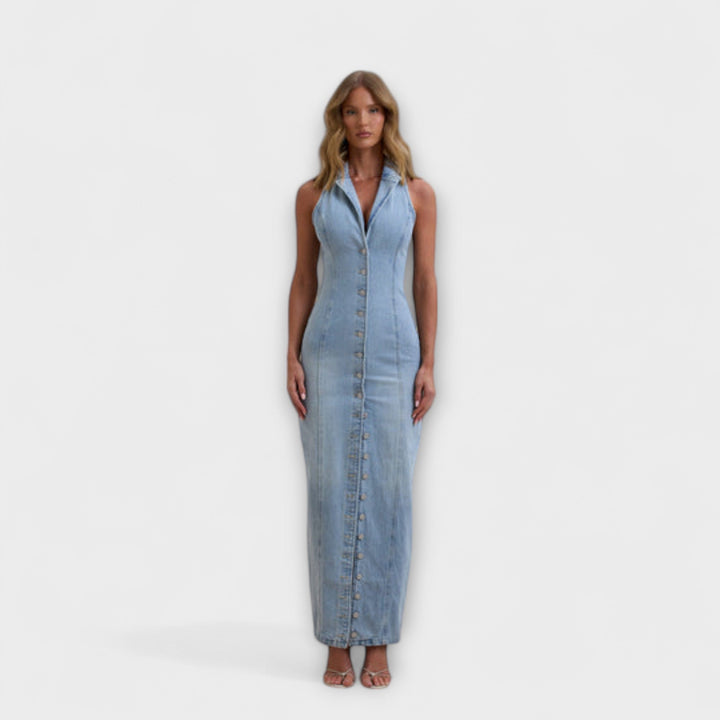 Lacey---Mid-Wash-Denim-Maxidress