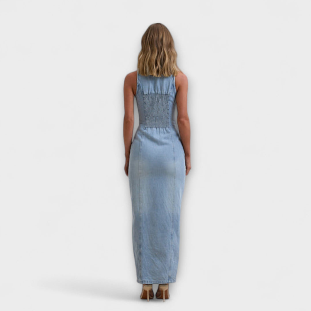 Lacey---Mid-Wash-Denim-Maxidress