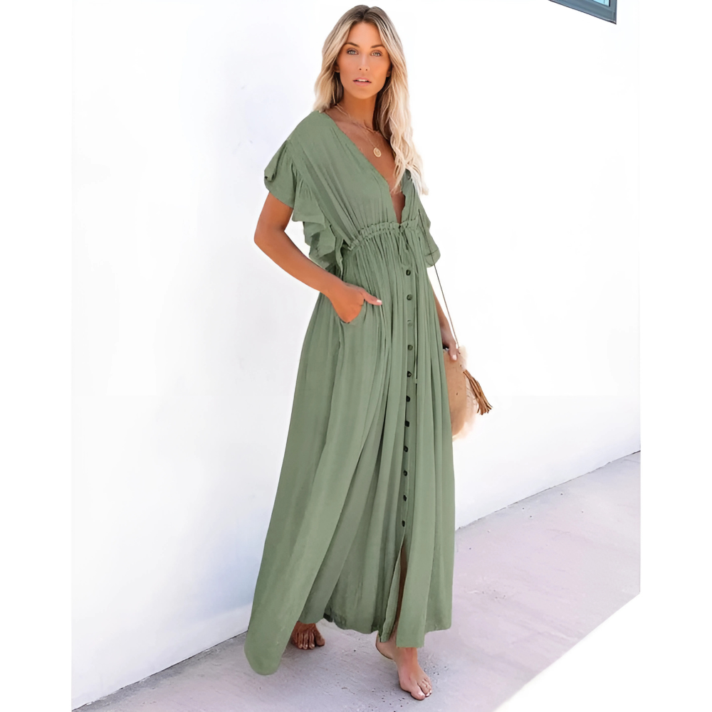 Daria – Green Maxi Summer Dress