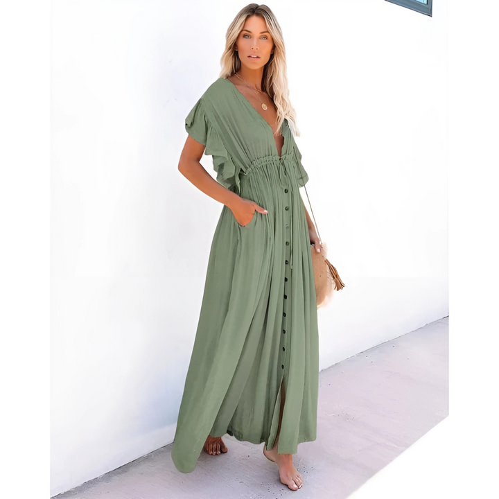 Daria – Green Maxi Summer Dress