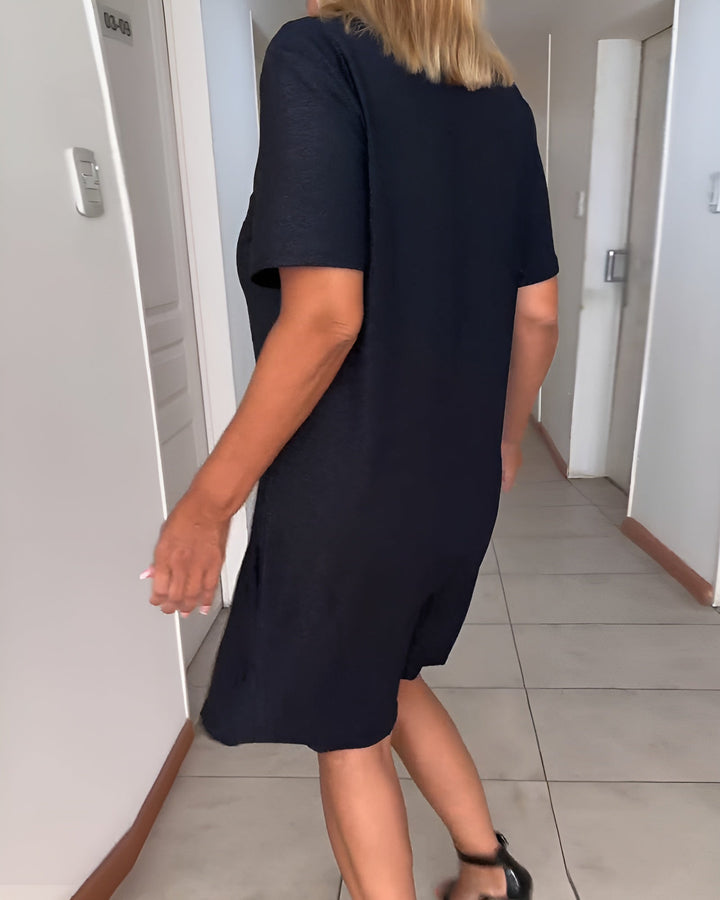 Laurence™ | V Neck Dress