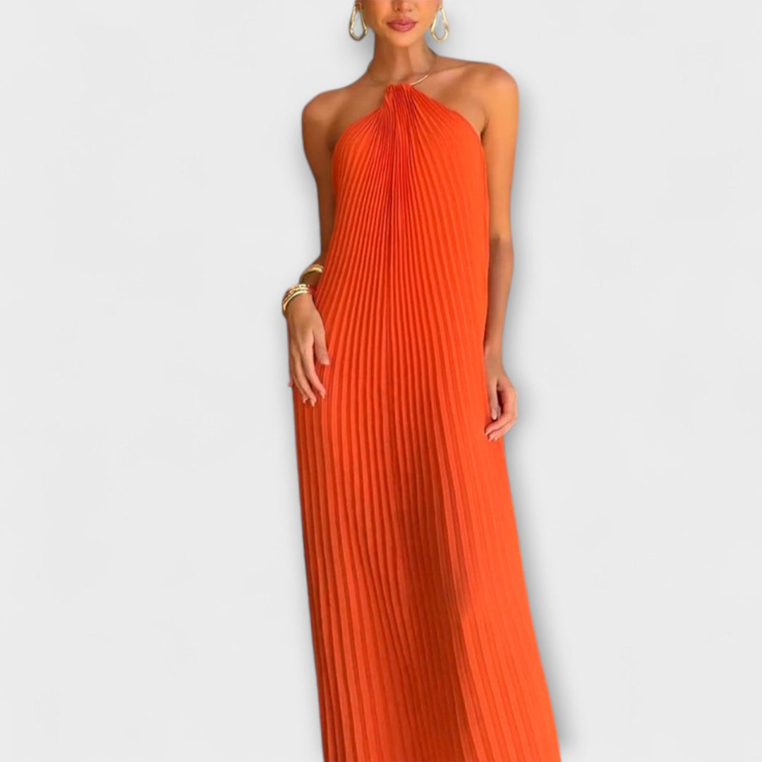 Poppy---Schickes-Dress-Mit-Plissee-Ausschnitt