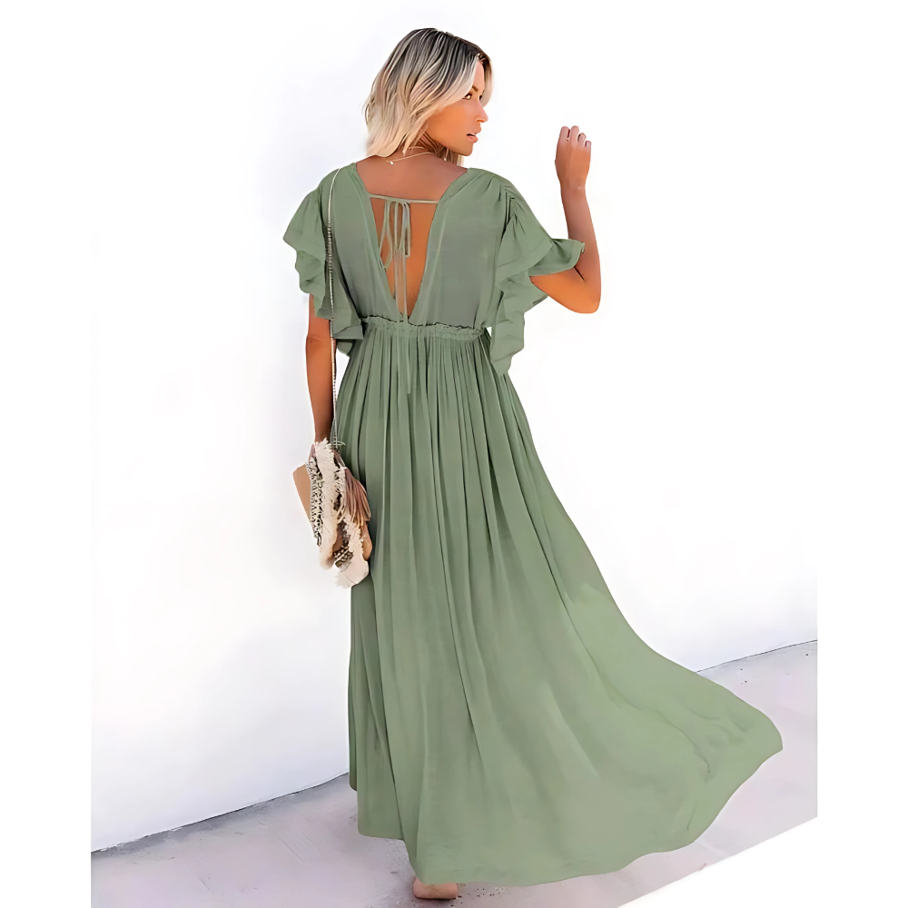 Daria – Green Maxi Summer Dress