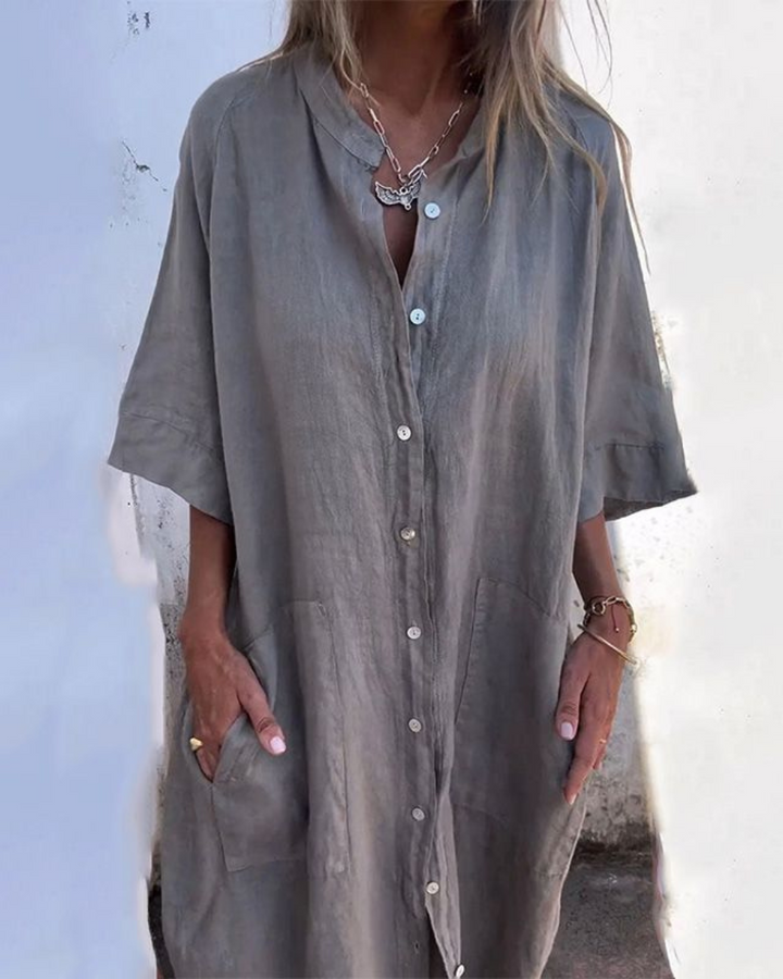 Harper™ | Laid-Back Coastal Shirt Dress