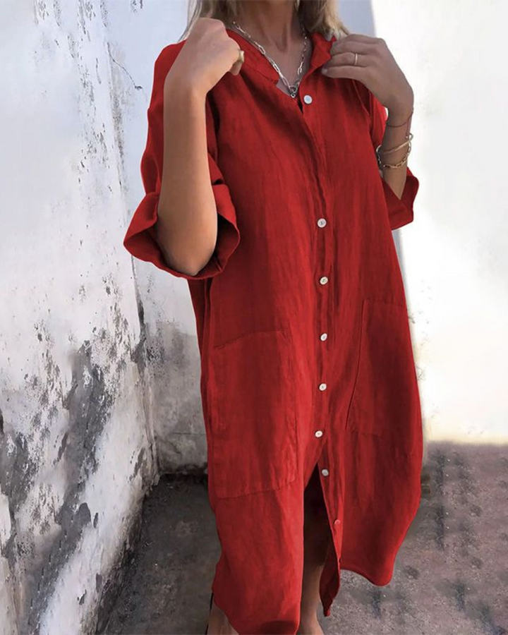 Harper™ | Laid-Back Coastal Shirt Dress