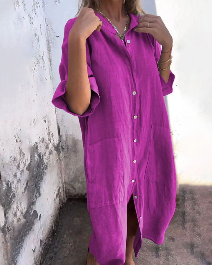 Harper™ | Laid-Back Coastal Shirt Dress