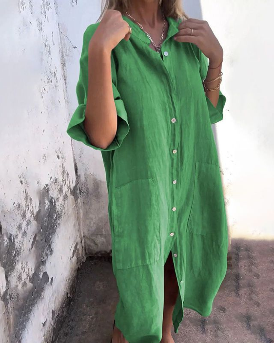 Harper™ | Laid-Back Coastal Shirt Dress