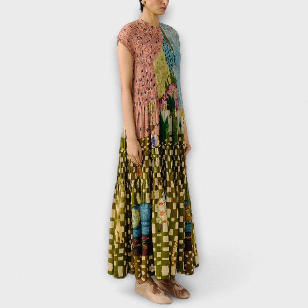 Amara---Plissiertes-Dress-Mit-Animal-Print