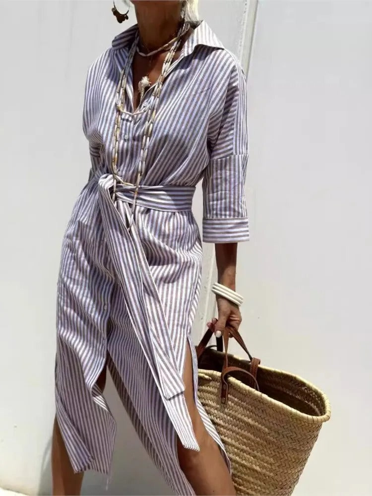 Géraldine™ | Stylish Striped Dress
