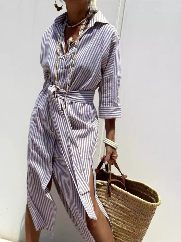 Géraldine™ | Stylish Striped Dress