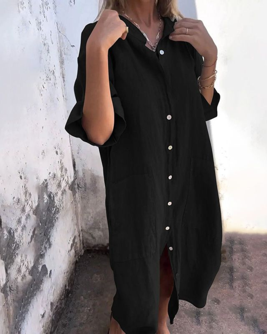 Harper™ | Laid-Back Coastal Shirt Dress