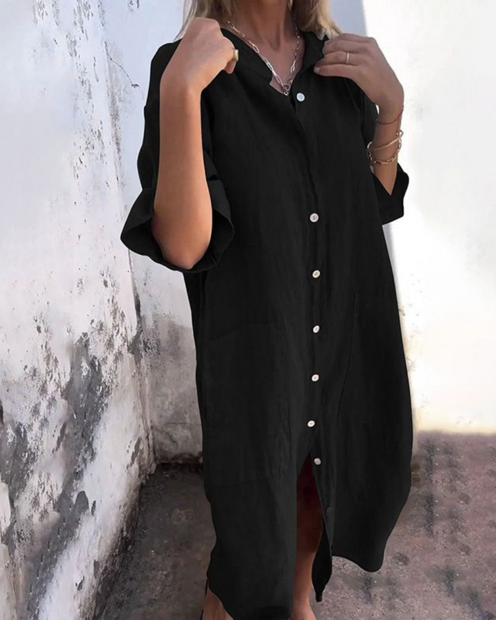 Harper™ | Laid-Back Coastal Shirt Dress