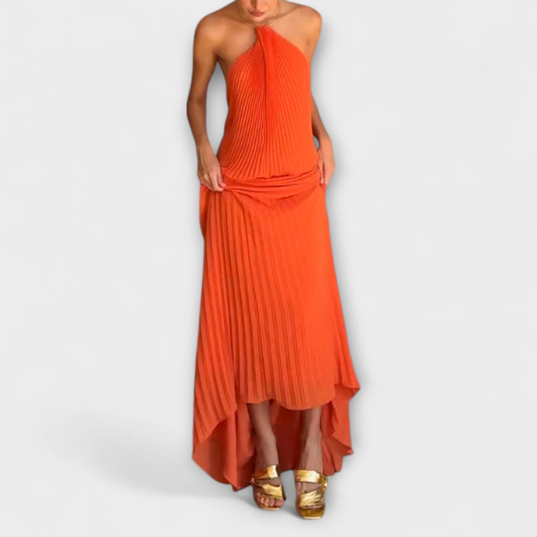 Poppy---Schickes-Dress-Mit-Plissee-Ausschnitt