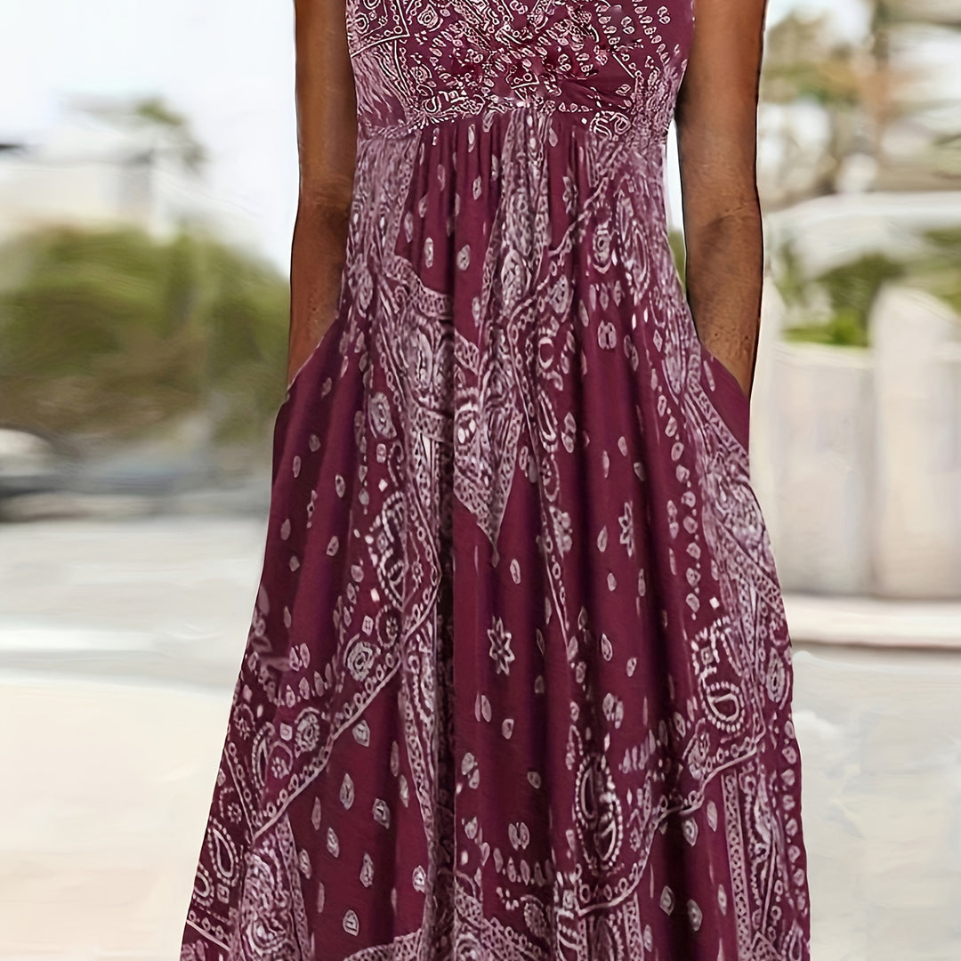Lena™ | Sleeveless Boho Dress