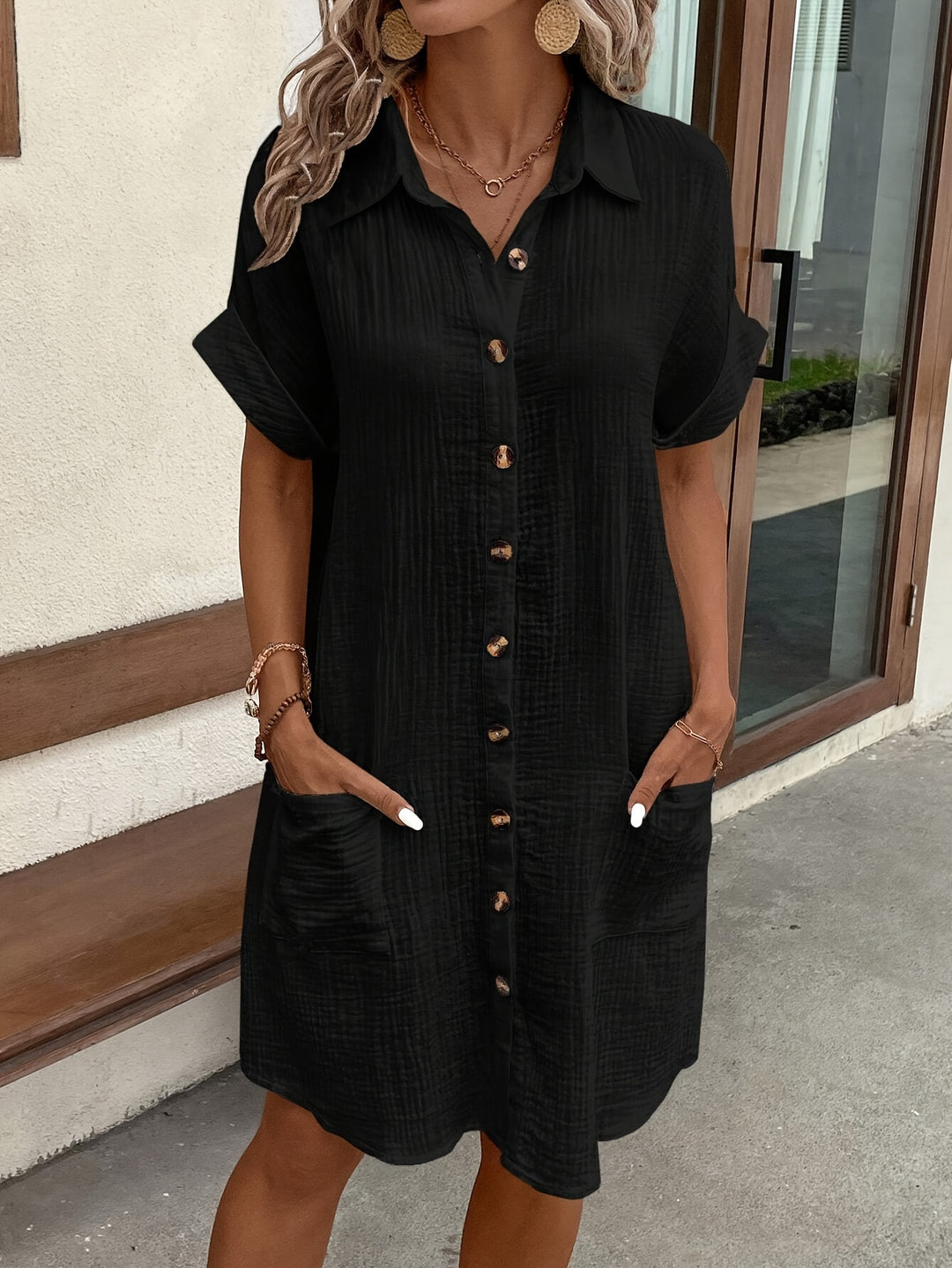 Rumi™ | Button-Up Shirt Dress