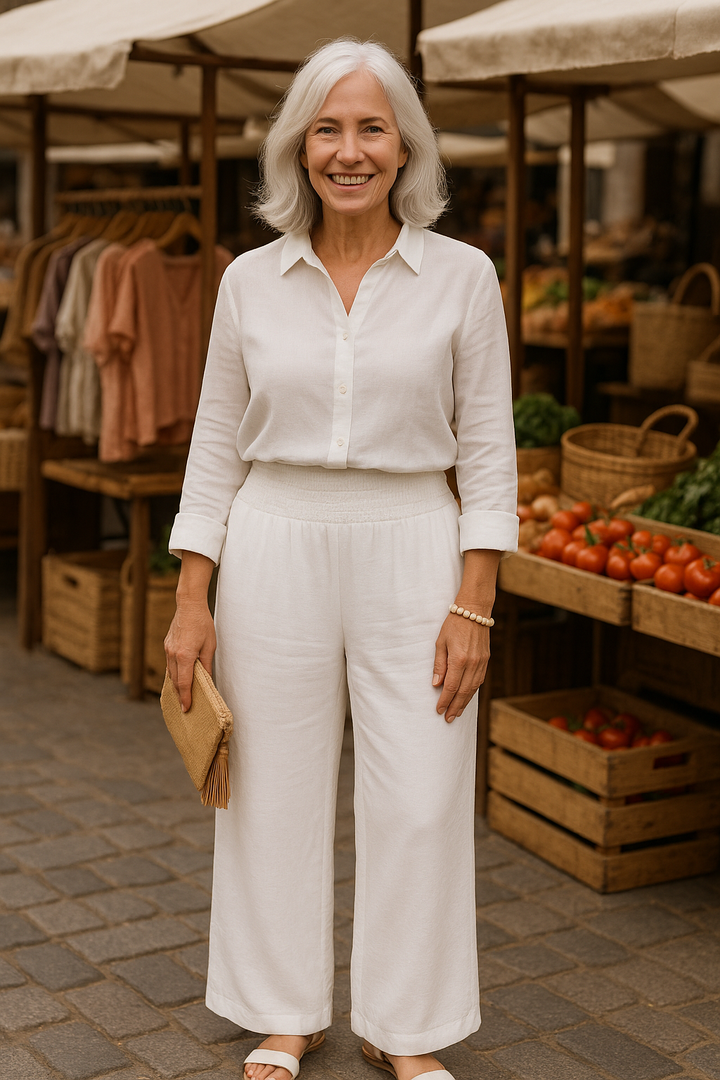 Helena | Wide-Leg Pants – Soft, No-Itch Waistband for All-Day Comfort