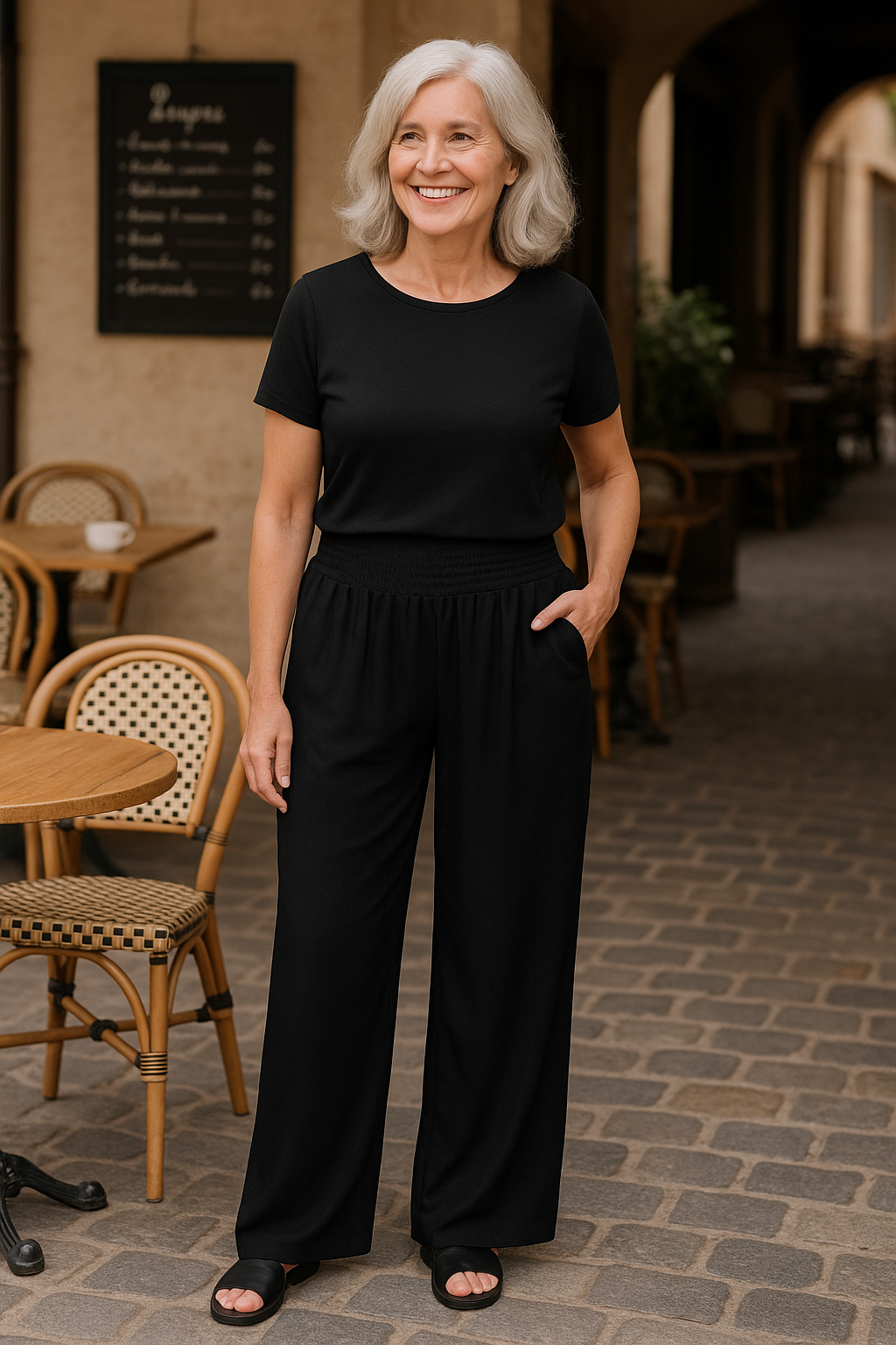 Helena | Wide-Leg Pants – Soft, No-Itch Waistband for All-Day Comfort