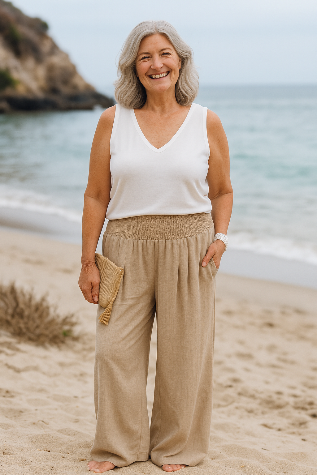Helena | Wide-Leg Pants – Soft, No-Itch Waistband for All-Day Comfort
