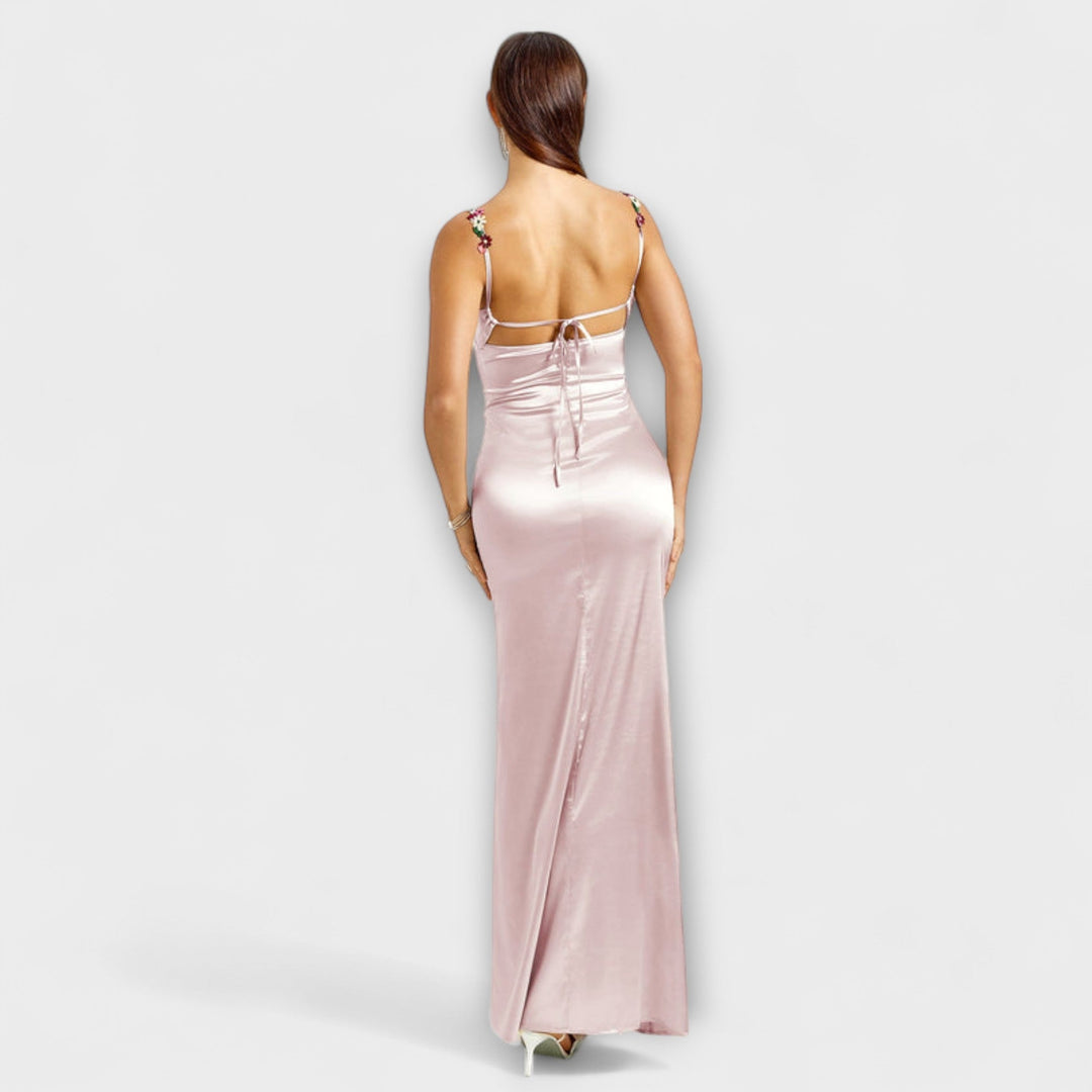 Eira---Verziertes-Satin-Dress-Mit-Trägerschnürung-Im-Rücken