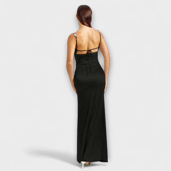 Eira---Verziertes-Satin-Dress-Mit-Trägerschnürung-Im-Rücken