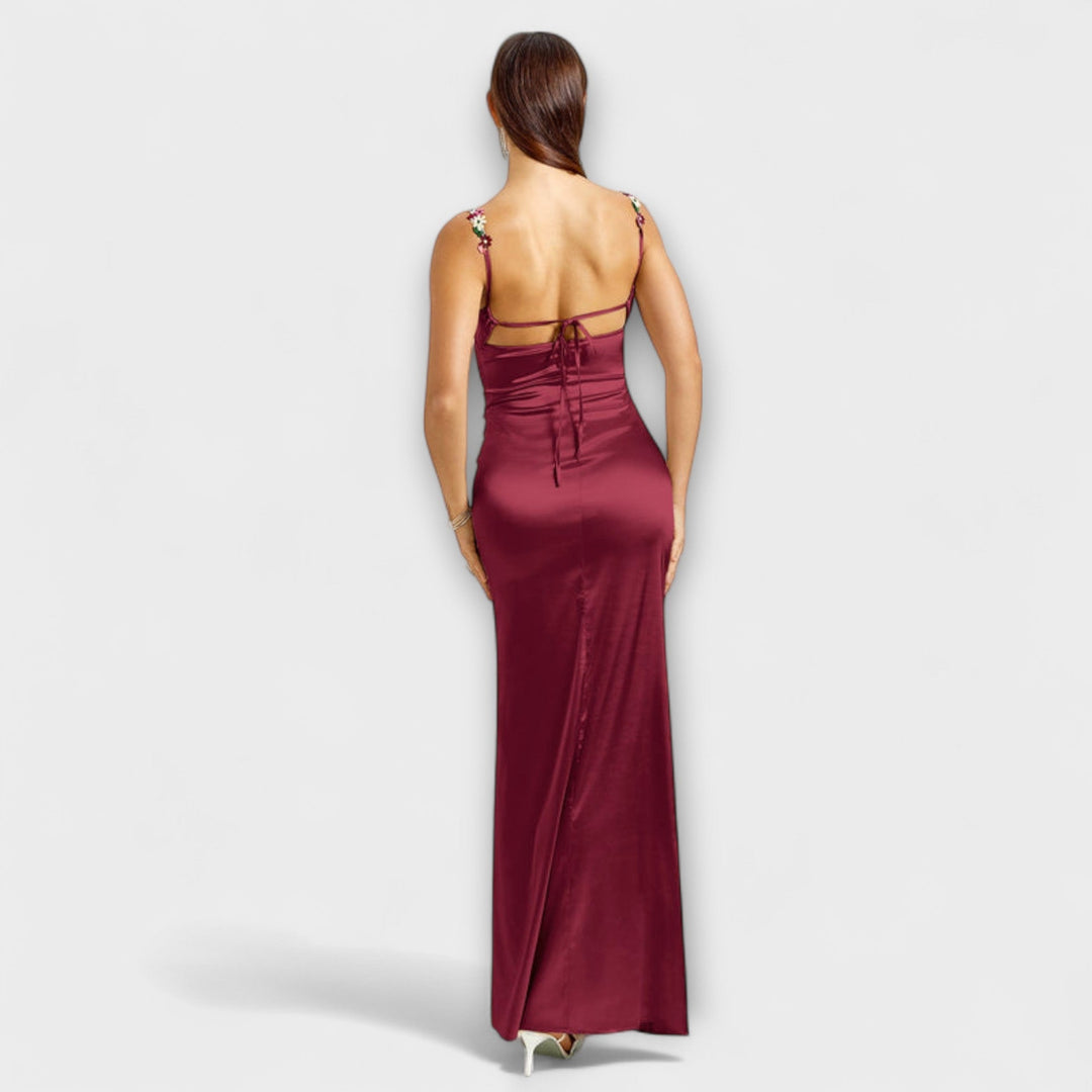 Eira---Verziertes-Satin-Dress-Mit-Trägerschnürung-Im-Rücken