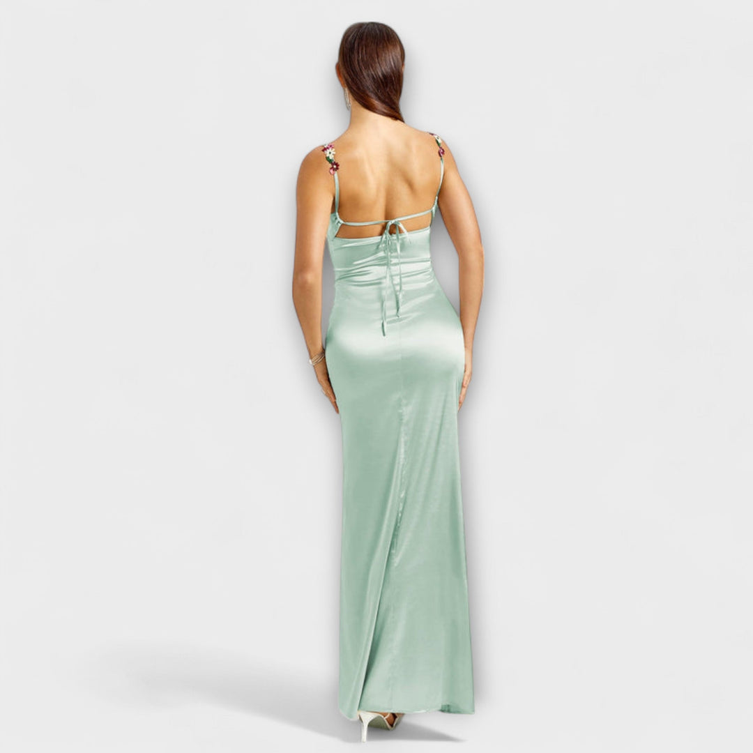 Eira---Verziertes-Satin-Dress-Mit-Trägerschnürung-Im-Rücken