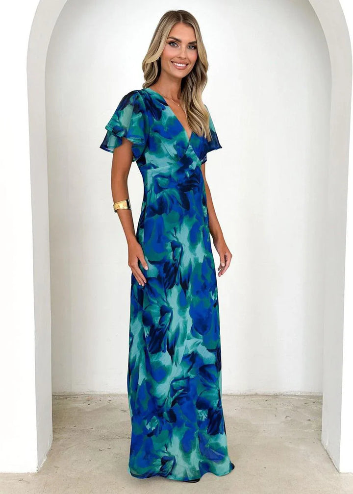 Nora V-Neck Short Maxi