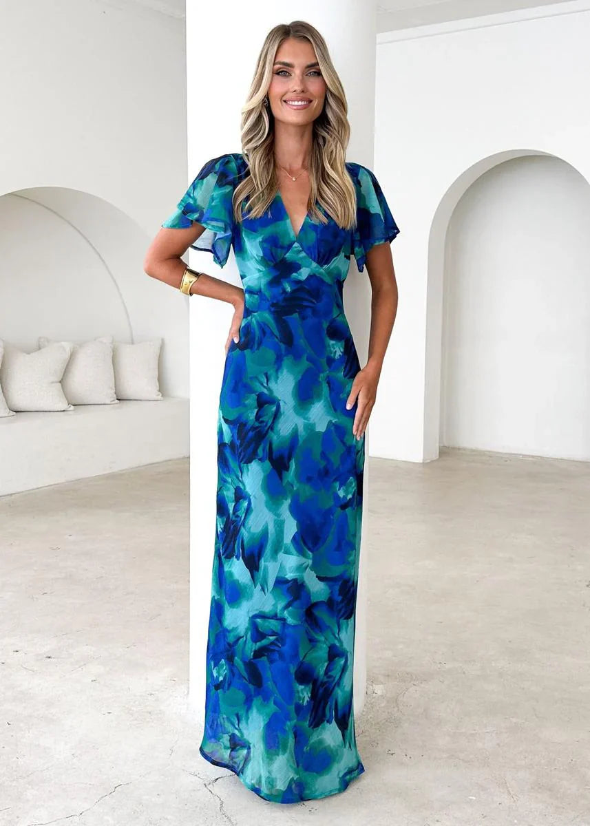 Nora V-Neck Short Maxi