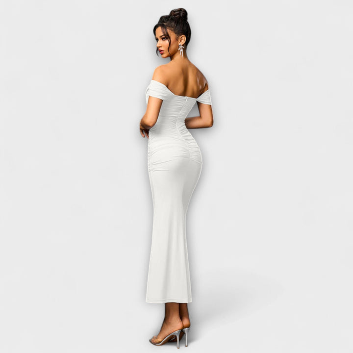 Ione---Off-Shoulder-Raffung-Bodycon-Dress
