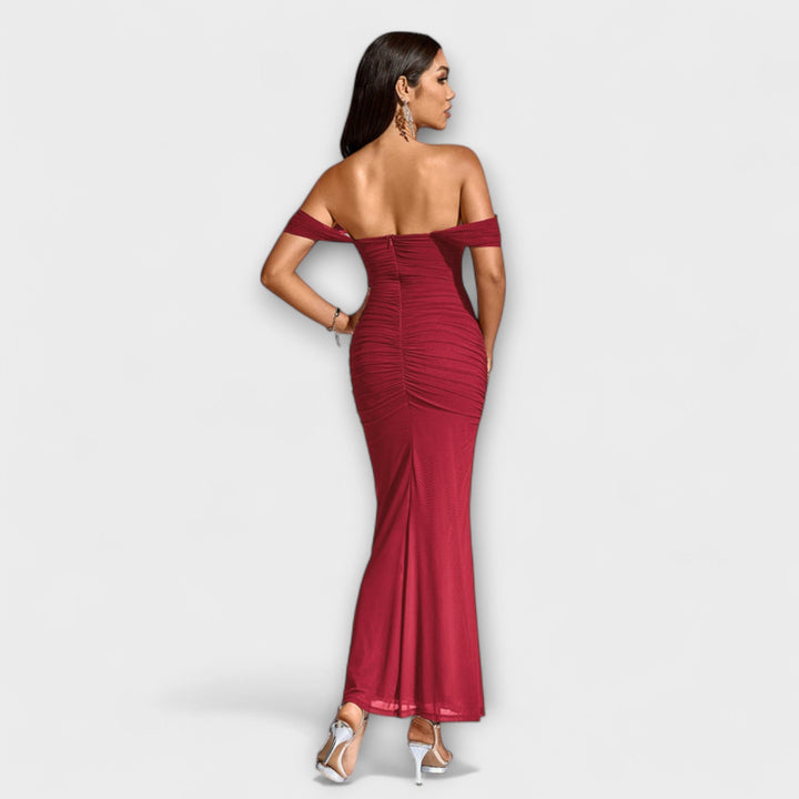 Ione---Off-Shoulder-Raffung-Bodycon-Dress