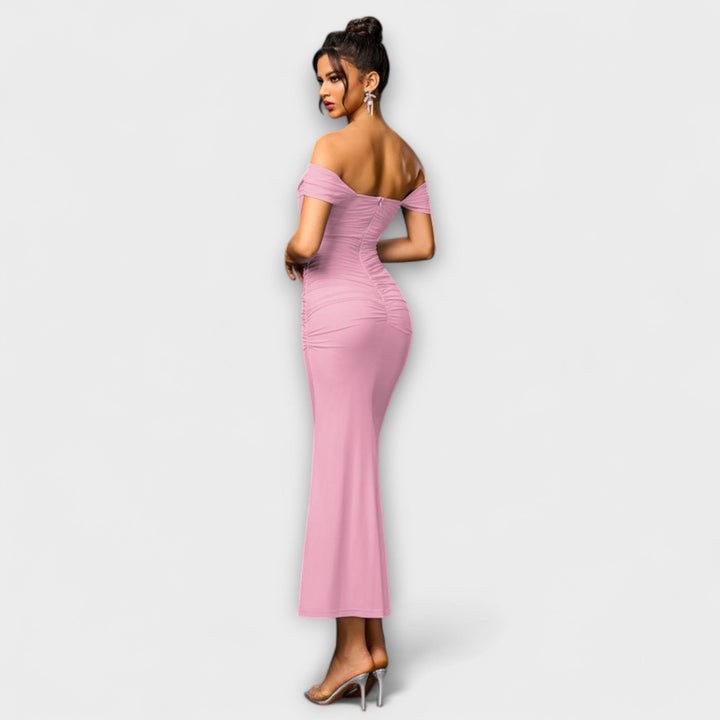 Ione---Off-Shoulder-Raffung-Bodycon-Dress