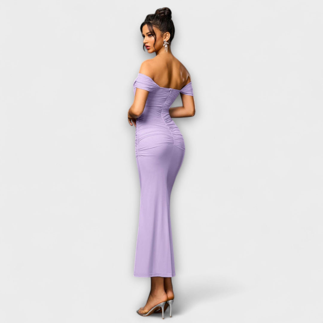 Ione---Off-Shoulder-Raffung-Bodycon-Dress