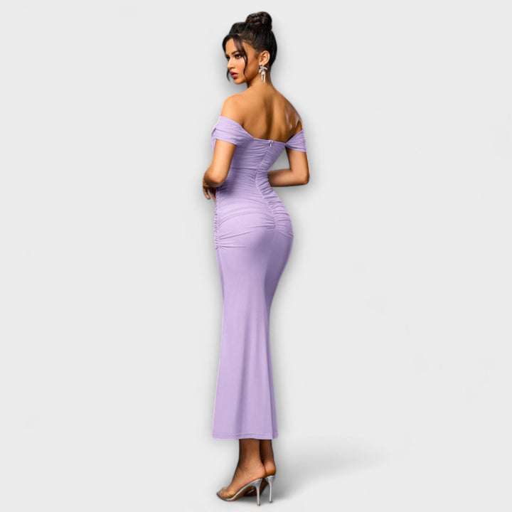 Ione---Off-Shoulder-Raffung-Bodycon-Dress