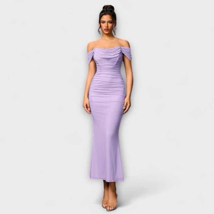 Ione---Off-Shoulder-Raffung-Bodycon-Dress