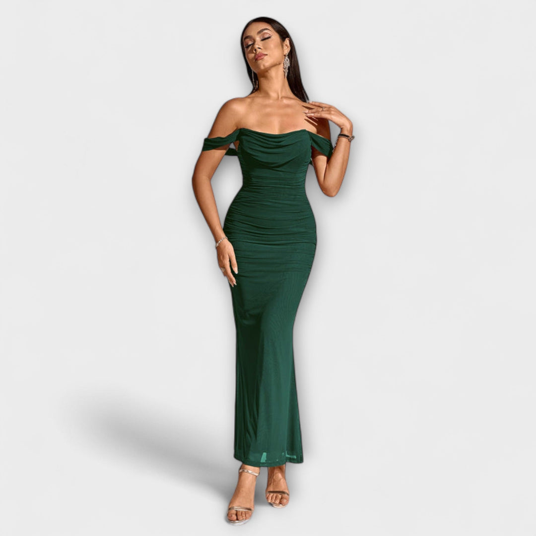 Ione---Off-Shoulder-Raffung-Bodycon-Dress
