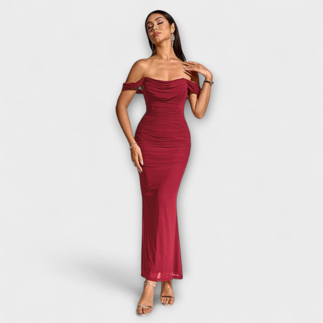 Ione---Off-Shoulder-Raffung-Bodycon-Dress
