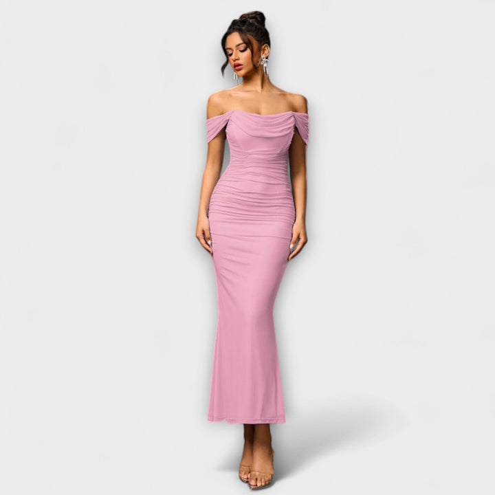 Ione---Off-Shoulder-Raffung-Bodycon-Dress