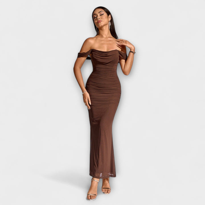 Ione---Off-Shoulder-Raffung-Bodycon-Dress