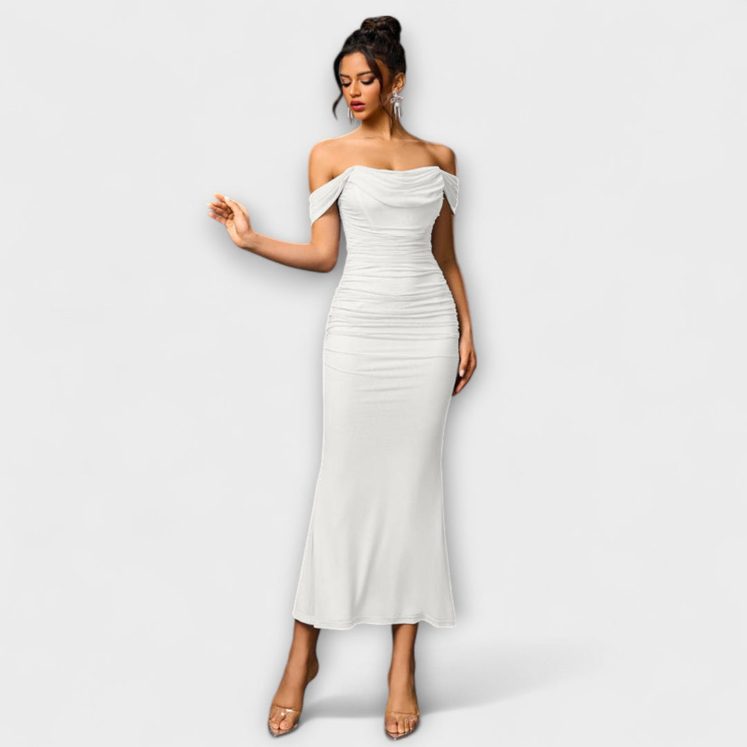Ione---Off-Shoulder-Raffung-Bodycon-Dress