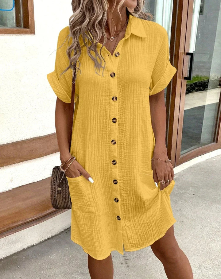 Sophia | Cotton & Linen Casual Dress