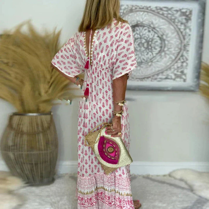 Mabel – Boho Print Maxi Dress