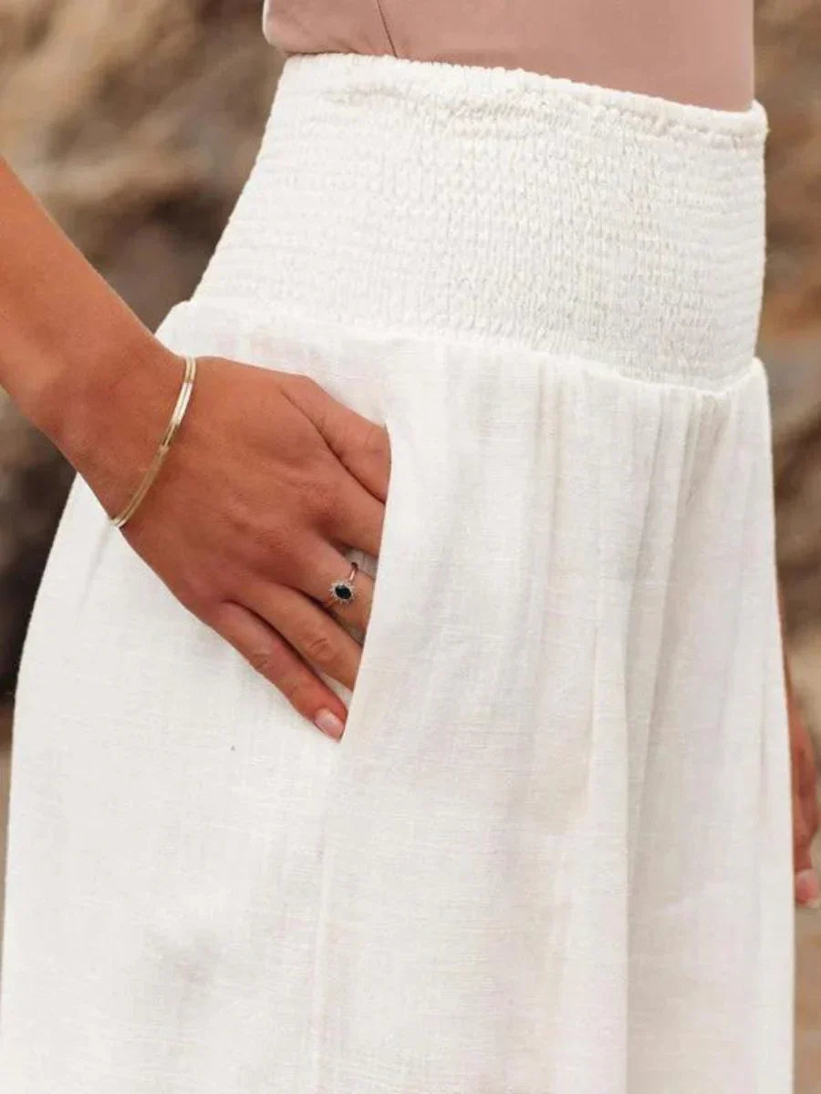 Helena | Wide-Leg Pants – Soft, No-Itch Waistband for All-Day Comfort