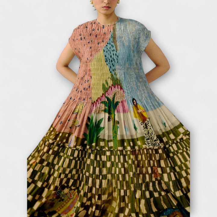 Amara---Plissiertes-Dress-Mit-Animal-Print