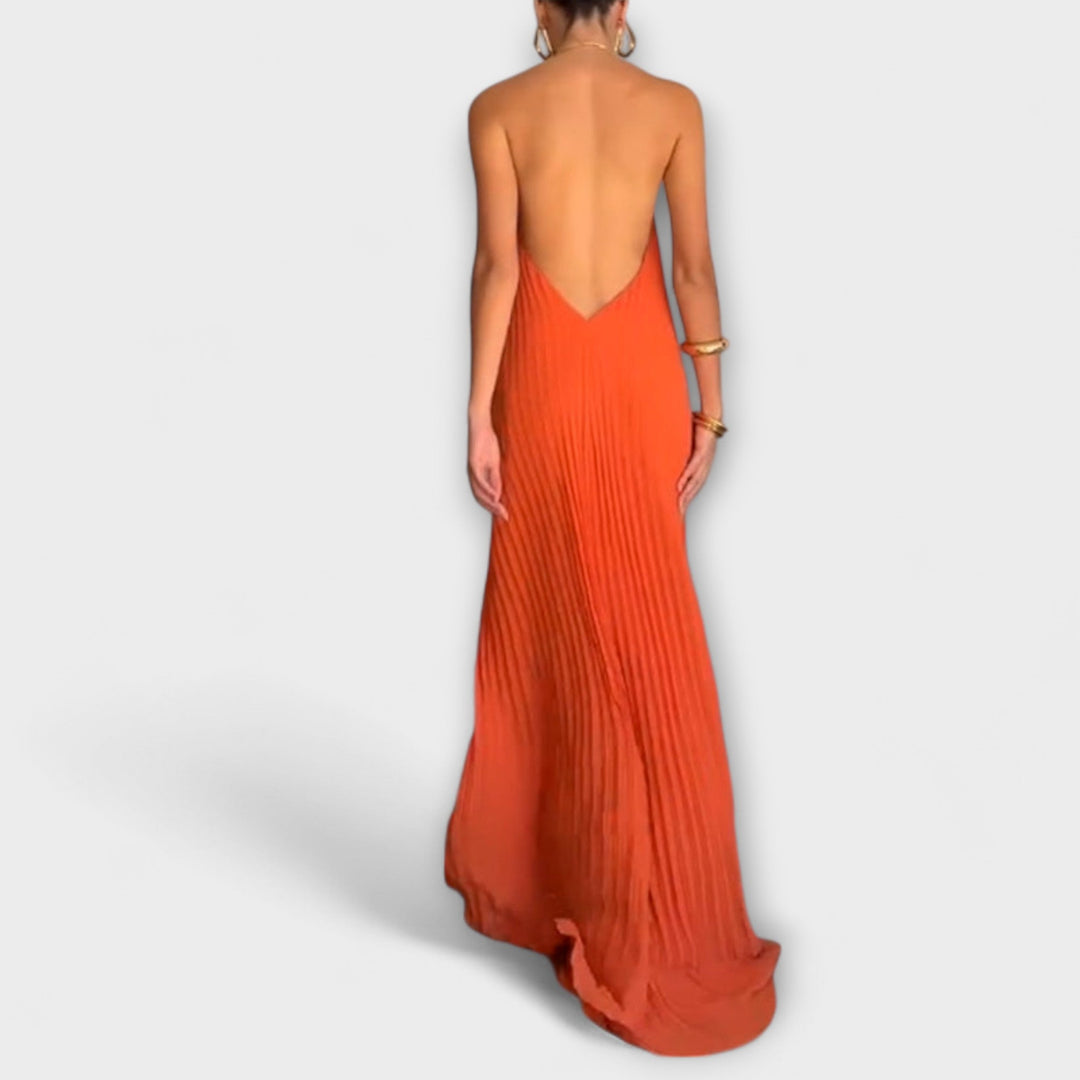 Poppy---Schickes-Dress-Mit-Plissee-Ausschnitt